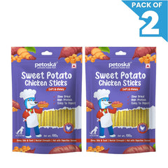 Petoska Sweet Potato Chicken Sticks Pack of 2 - 100gms