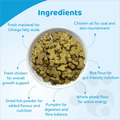 Petoska Crunchy Cat Biscuit Mackerel & Pumpkin, 250 gms