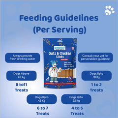 Petoska Dog Treats –  Chicken & Oats Stick, 100g | Training treats