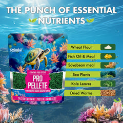 Petoska Pro Pellets Nutrient-Rich Turtle & Tortoise Food for Complet Nutritious Diet, 450gms