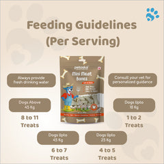 Petoska Dog Treats – Mini Meat Bones, 100g | Chewy Bone