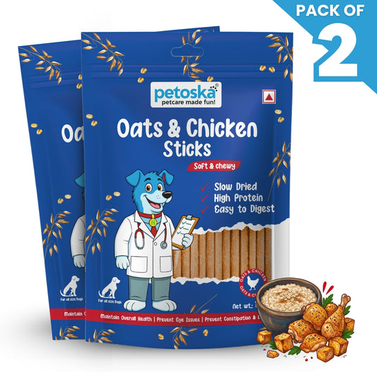 Dog Treats Chicken Oats Sticks 100gms (Pack of 2)