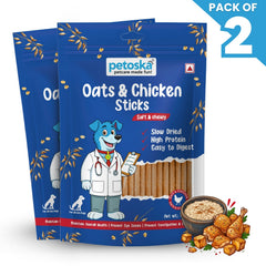 Dog Treats Chicken Oats Sticks 100gms (Pack of 2)