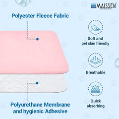 Maissen Pet Dry Sheet, Cats and Dogs Reusable Pee Pad for Training and Hygiene, Aqua Blue