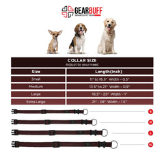 Gearbuff Soft Dog Collar | Adjustable Neck Collar for All Dogs | Light Weight | Durable, Comfortable & Safe | Dog Training Collar | Pet Skin & Fur-Coat Friendly