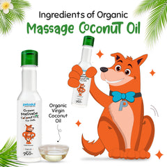 Petoska Organic Massage Coconut Oil For Pets, 250 ml