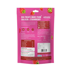 Petoska Dog Treats – Chicken & Strawberry, 100g | Heart Treats