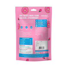 Petoska Dog Treats – Chicken & Strawberry Donuts, 100g