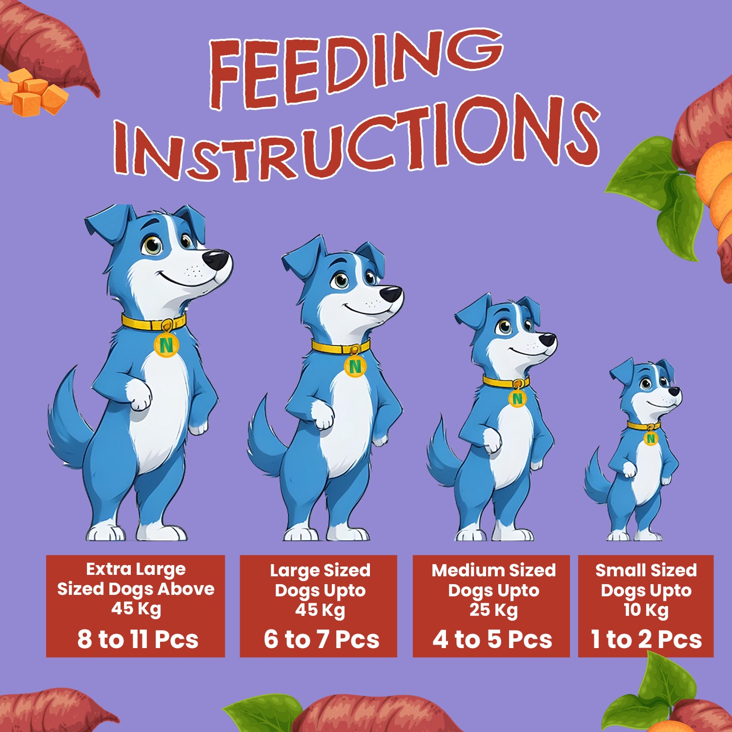 Petoska Chicken Sweet Potato Dog Treats Crunchy & Protein-Rich Sticks Easy to digest, 100g Each - Pack Of 10.