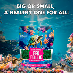 Petoska Pro Pellets Nutrient-Rich Turtle & Tortoise Food for Complet Nutritious Diet, 450gms