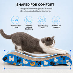 Petoska Curved Cat Scratch Pad with Catnip