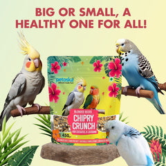 Petoska Blended Seeds for Cockatiel & Lovebirds Natural Balanced Food Mix, Balanced Nutrition for all age Birds, 450gms