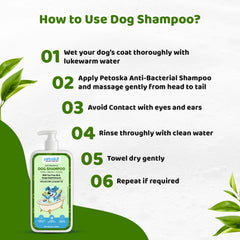 Petoska Anti-Bacterial Dog Shampoo for Dogs & Puppies | 200 ml