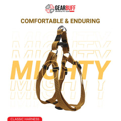 Gearbuff Classic Step-in Dog Harness| Escape Proof Dog Harness | Adjustable | Dog Essentials | Walking & Training | Break Resistant & Fade Resistant| Comfortable Chest Harness