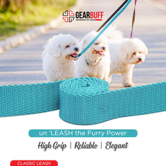 Gearbuff Classic Leash | Premium Pet Safety Accessory | Dog Leash for All Dogs | Walking & Training Belts | Break Resistant & Fade Resistant | Comfortable
