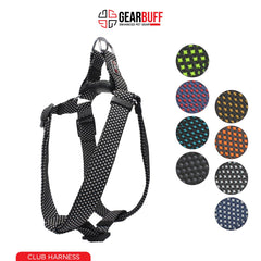Gearbuff Club Range of Harness | Adjustable | Breakproof | Escape Proof Dog Harness for All Dog Pets| Dog Essentials | Walking & Training | Soft Textured Chest Harness | Easy Maintenance