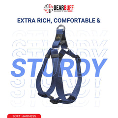 Gearbuff Soft Step-in Dog Harness | Escape Proof Dog Harness | Adjustable | Dog Essentials | Walking & Training | Soft Textured Chest Harness | Breakproof | Easy Maintenance