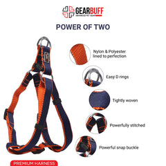 Gearbuff Premium Harness for Dogs | Adjustable | Break Resistant All Dogs Body Belt | Escape Proof | Walking & Training Dog Harness | Comfortable Harness Belt | Easy Maintenance