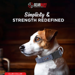 Gearbuff Club Dog Collar | Adjustable Neck Collar for All Dogs | Light Weight | Durable, Comfortable & Safe | Dog Training Collar | Pet Skin & Fur-Coat Friendly