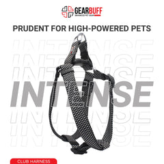 Gearbuff Club Range of Harness | Adjustable | Breakproof | Escape Proof Dog Harness for All Dog Pets| Dog Essentials | Walking & Training | Soft Textured Chest Harness | Easy Maintenance