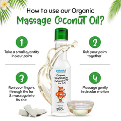 Petoska Organic Massage Coconut Oil For Pets, 250 ml