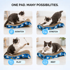 Petoska Curved Cat Scratch Pad with Catnip