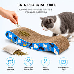 Petoska Curved Cat Scratch Pad with Catnip