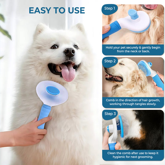 Petoska Hair Slicker Deshedding Brush for Dogs and Cats