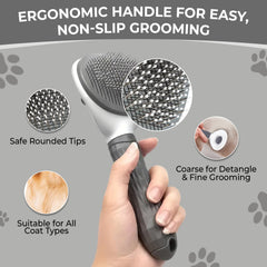 Petoska Hair Slicker Deshedding Brush for Dogs and Cats