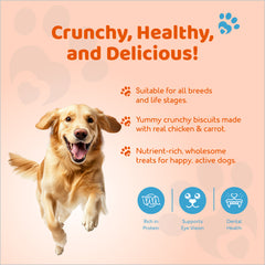 Petoska Dog Biscuits - Chicken & Carrot 500g