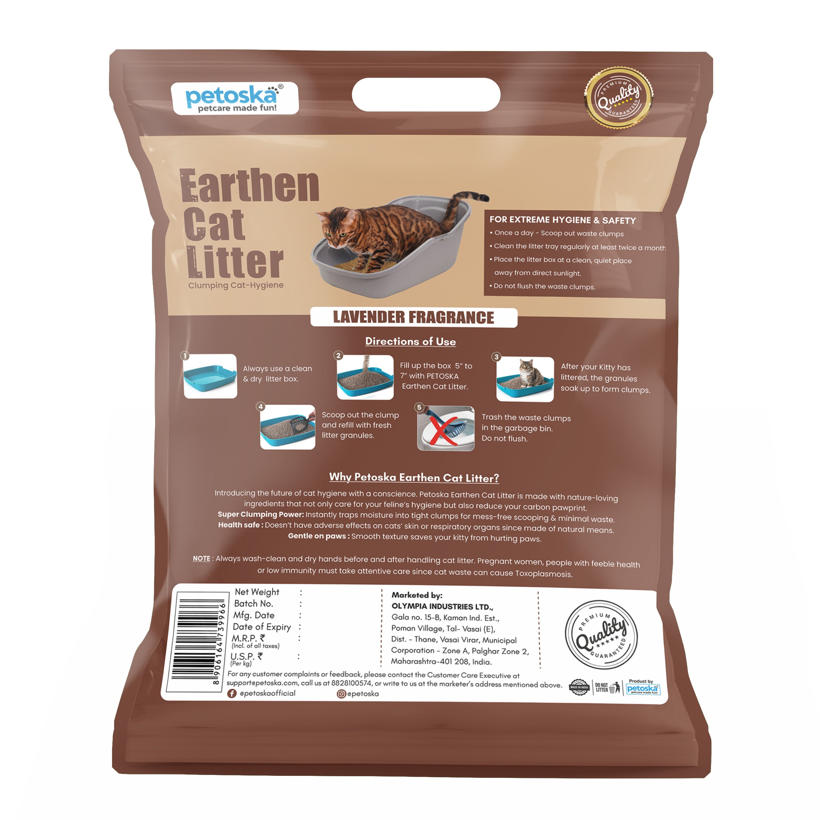 Clay litter for cat
