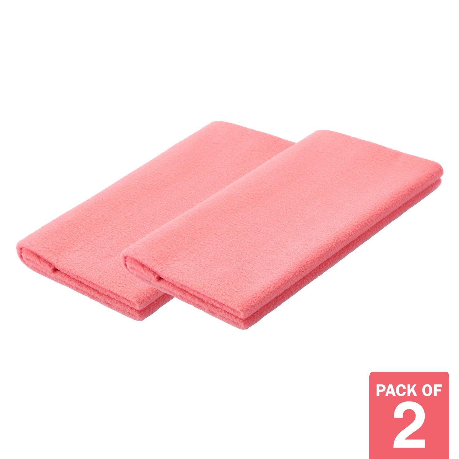 Petoska Waterproof Reusable Washable Dog & Cat Pee Pads & Pet Dry Sheet Coral-Large Size (Pack Of 2).