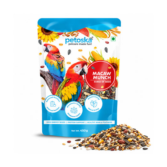 Macaw Munch Natural Seed Mix for Macaws (450gms)