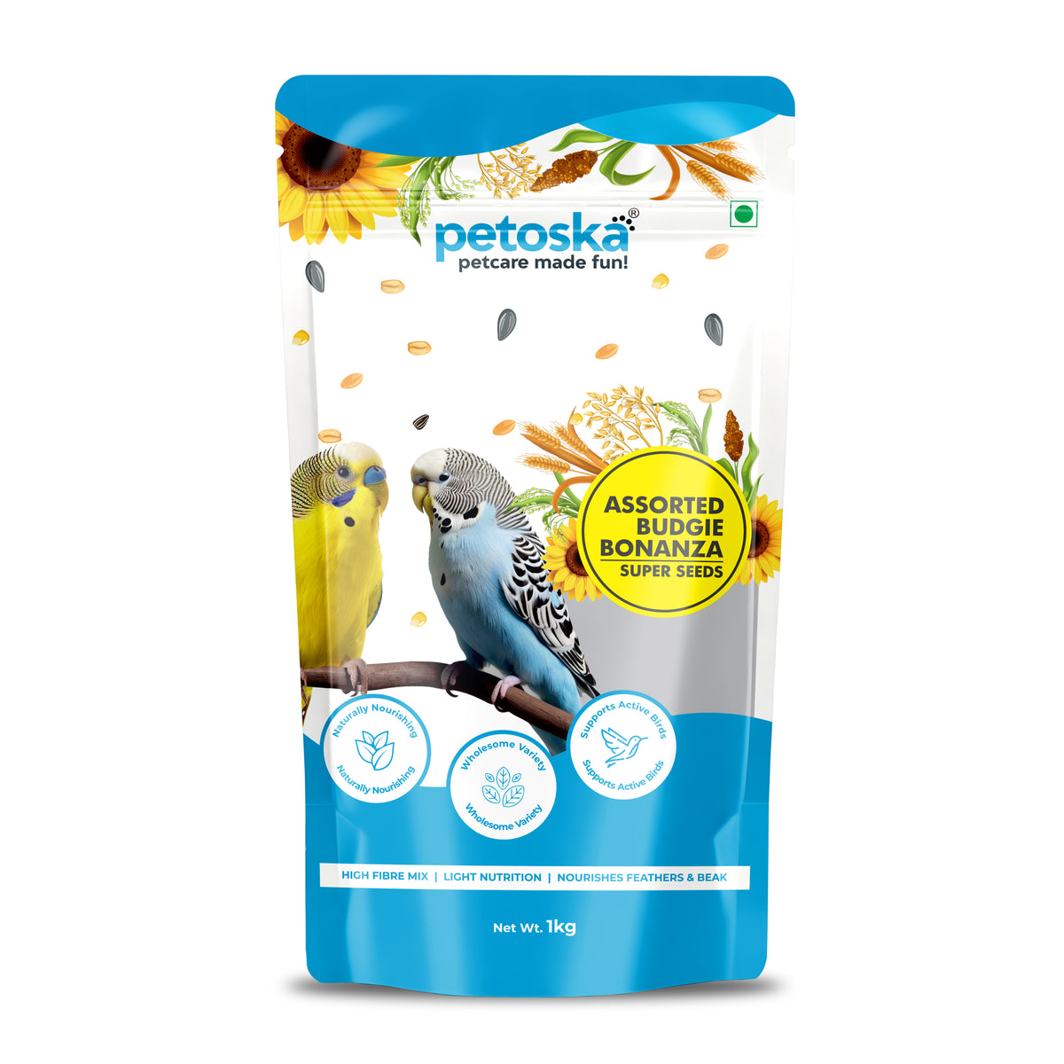 Petoska - Budgie Bonanza Super Seeds for Budgies (1 Kg)