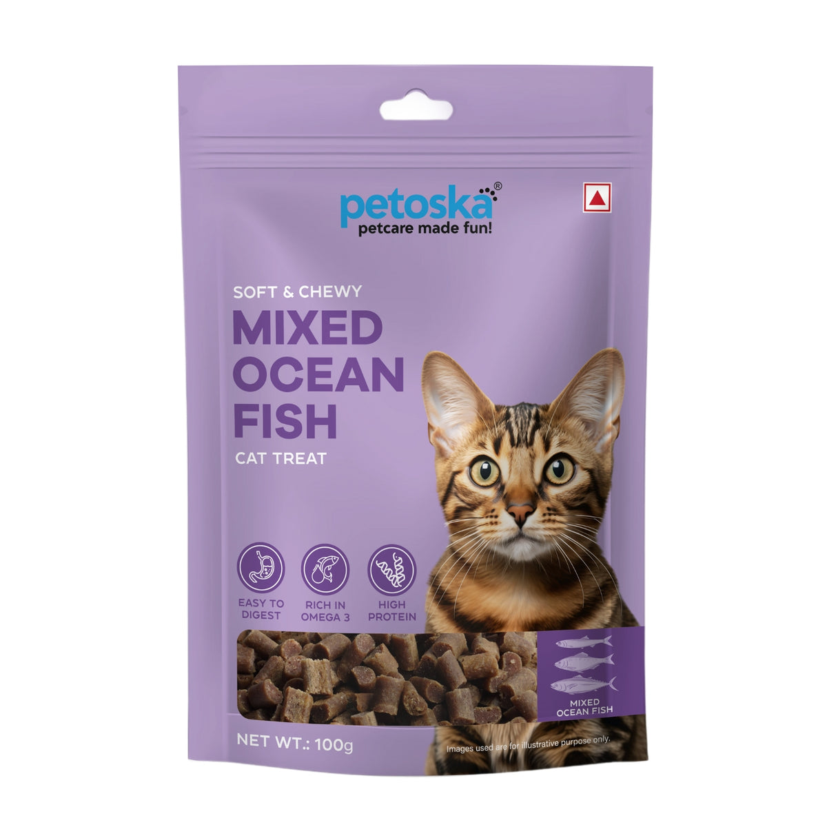 Petoska Ocean Fish Cat Treats – Brain Digestive Support