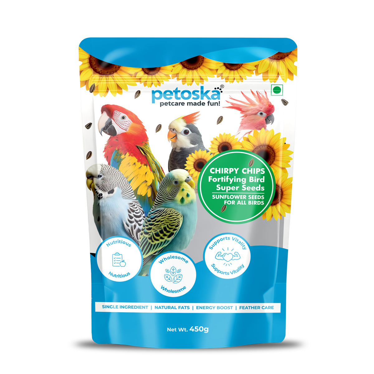 Chirpy Chips Sunflower Seeds for All Birds (450gms)