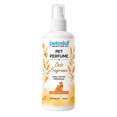 Petoska Pet Perfume for Dogs & Cats – with Oats Fragrance, Aloe Vera, Calendula & Neem Extracts, 200 ml