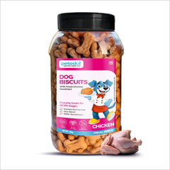 Petoska Dog Biscuits Chicken 500g - Crunchy Protein