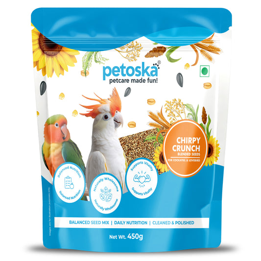 Chirpy Crunch Bird Food for Cockatiels & Lovebirds (450gms)
