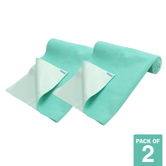 Petoska Waterproof Reusable Washable Dog & Cat Pee Pads & Pet Dry Sheet Green -Medium Size (Pack Of 2).