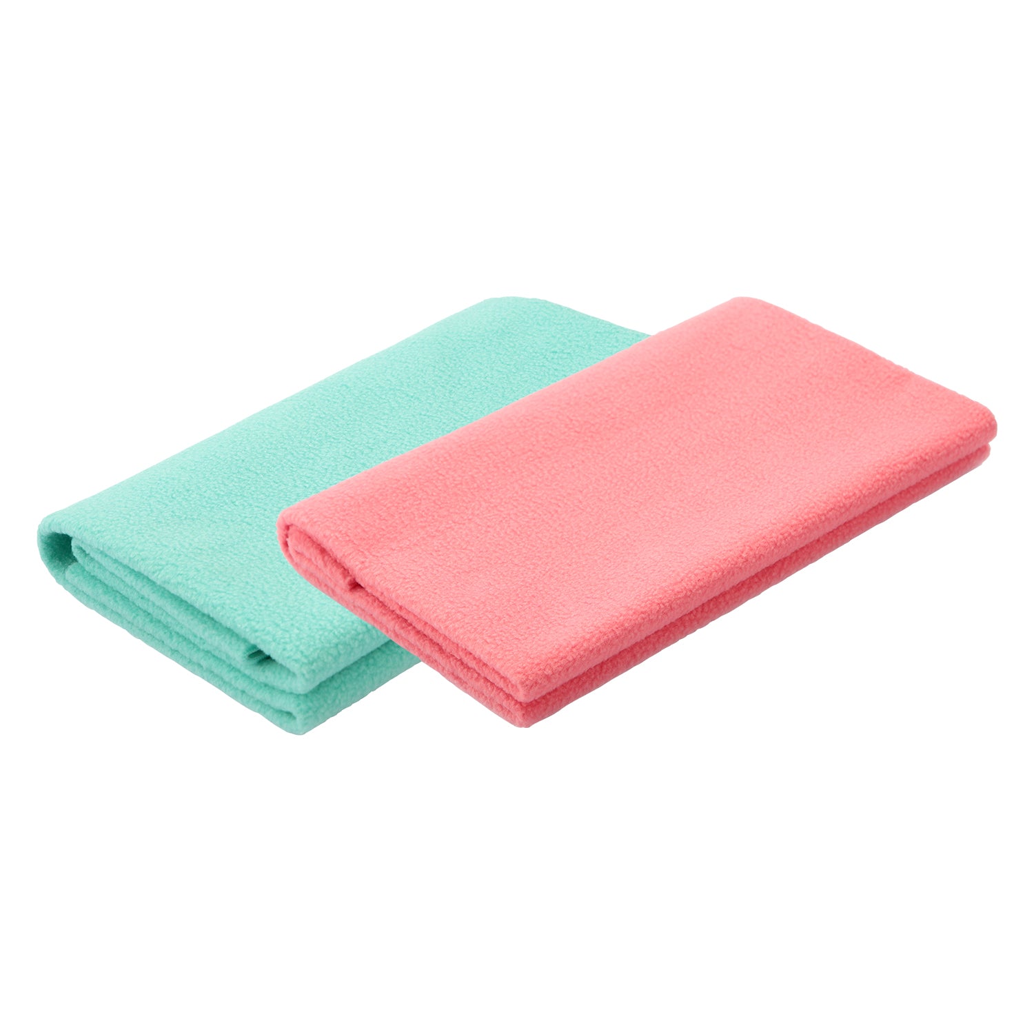 Petoska Waterproof Reusable Washable Dog & Cat Pee Pads & Pet Dry Sheet Green & Coral - Pack Of 2.