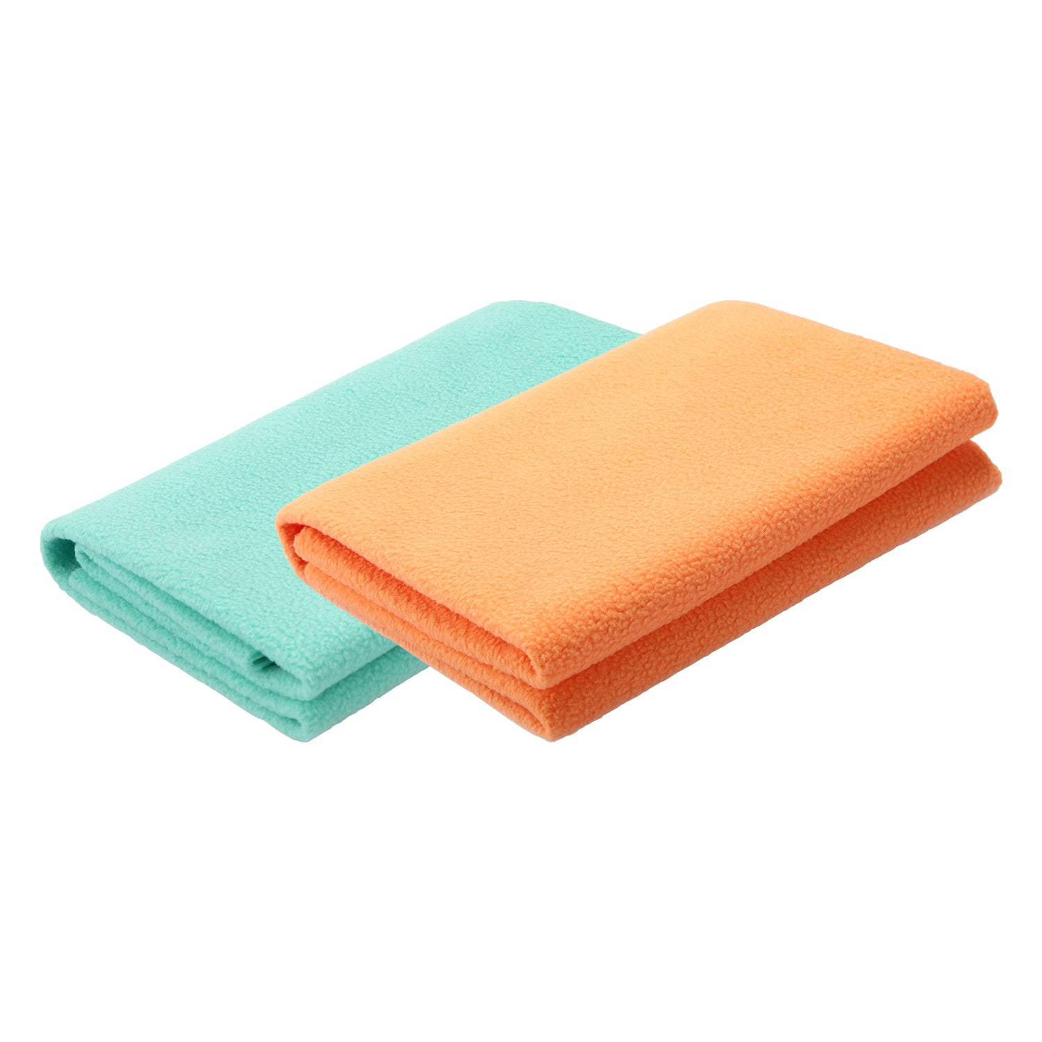 Petoska Waterproof Reusable Washable Dog & Cat Pee Pads & Pet Dry Sheet Green & Orange - Pack Of 2.