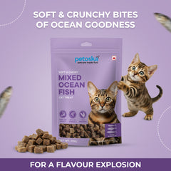 Petoska Mixed Ocean Fish Cat Treat- 100gms