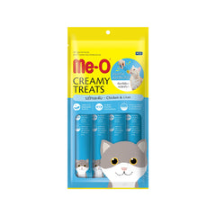 Me-O Adult Creamy Cat Treats,Chicken Flavour, Complete and Balanced Nutrition, 60g Pack of 1