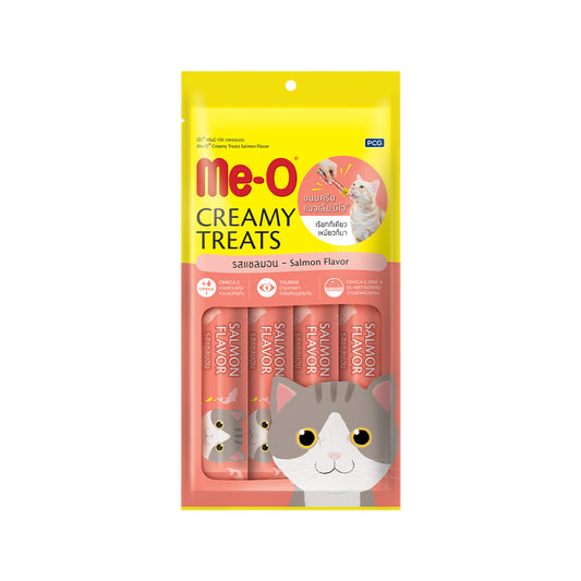 Me-O Adult Salmon Flavour Creamy Cat Treat, 60 g Pack