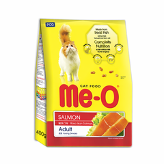 Me-O Adult Salmon Flavour Dry Cat Food, Complete and Balanced Nutrition, 400g Pack