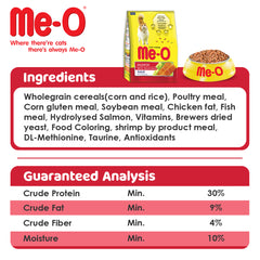 Me-O Adult Salmon Flavour Dry Cat Food for Cats, 1.1kg Pack