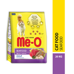 Me-O Adult Dry Cat Food for Cats 1+ Year, Seafood Flavor, 1.2kg Pack