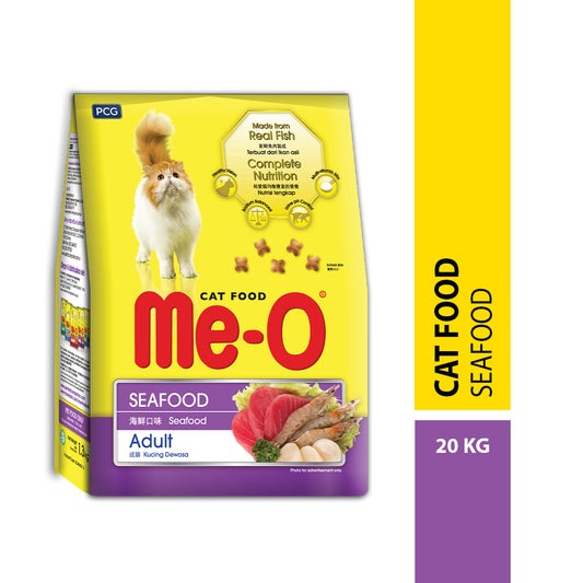 Me-O Adult Seafood Flavour Dry Cat Food, 3 kg Pack
