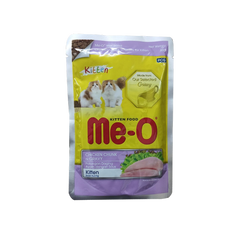Me-O Kitten Wet Cat Food, Chicken Chunks in Gravy, Complete and Balanced Nutrition, 80g Pouch